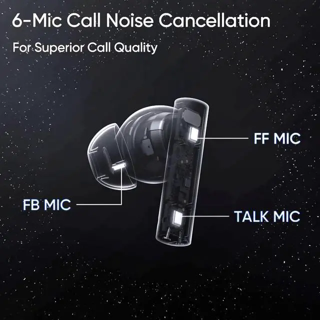 Alt view image 5 of 5 - realme Buds Air 5 Truly Wireless in-Ear Earbuds with 50dB ANC, 12.4mm Mega Titanized Dynamic Bass Driver, Upto 38Hrs Battery with Fast Charging & 45ms Ultra-Low Latency for Gaming - (White)