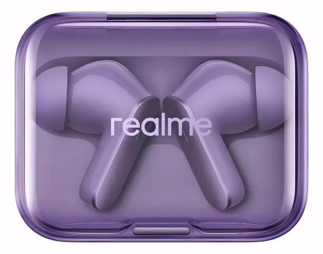 Alt view image 5 of 5 - realme Air 7 True Wireless Earbuds, 52dB Active Noise Reduction, Hi-Res Sound, LHDC, 12.4mm Dynamic Bass Driver, 6 Mics Clear Call, 52H Battery, Bluetooth 5.4, IP55 Water Resistance (Lavender Purple)