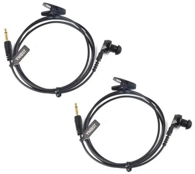 Main image of YNIBST 3.5mm Listen/Receive Only Earpiece Surveillance Headset in-Ear Earbud for Two-Way Radios, Transceivers and Radio Speaker Mics Jacks (2-Pack)