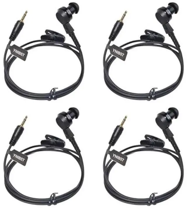 Main image of YNIBST 2.5mm Listen/Receive Only in-Ear Earpiece Surveillance Earbud for Police Security Law Enforcement (4-Pack)