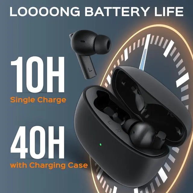 Alt view image 5 of 5 - TREBLAB X8 True Wireless Earbuds - Active Noise Cancelling, Bluetooth 5.4, IPX5 Waterproof, 40H Playtime, Dual ENC Mics, Comfortable Fit for Running, Sports, Gym, Travel - Exceptional Sound Quality