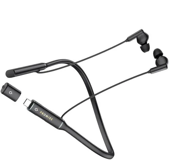 Main image of A12 Neckband Bluetooth 5.3 Earbuds - 60H Playtime, Built-in OTG Fast Charger, Lightweight Memory Steel, Type-C Adapter, Noise-Isolating Earphones for Sports, Gaming & Calls