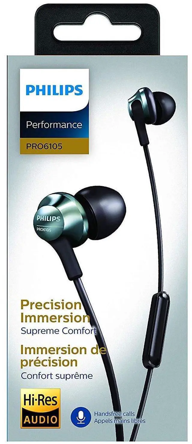 Alt view image 4 of 4 - Philips Pro Wired Earbuds with Microphone, Hi-Res Audio in-Ear Headphones with 3.5mm Jack, Comfortable and Durable Build Earphones, Perfect for Music, Calls, and Daily Use, 3 Extra Eartips Included