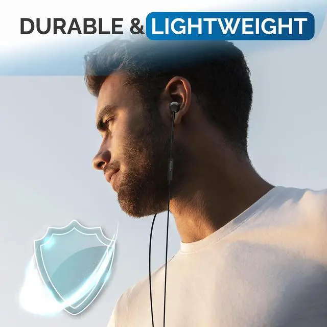 Alt view image 2 of 5 - Philips USB C Earbuds Wired with Microphone, in Ear Type C Headphones with mic, Powerful Bass, Lightweight, USB-C Wired Earphones, 3-Button in-line Remote Ear Buds (Black)