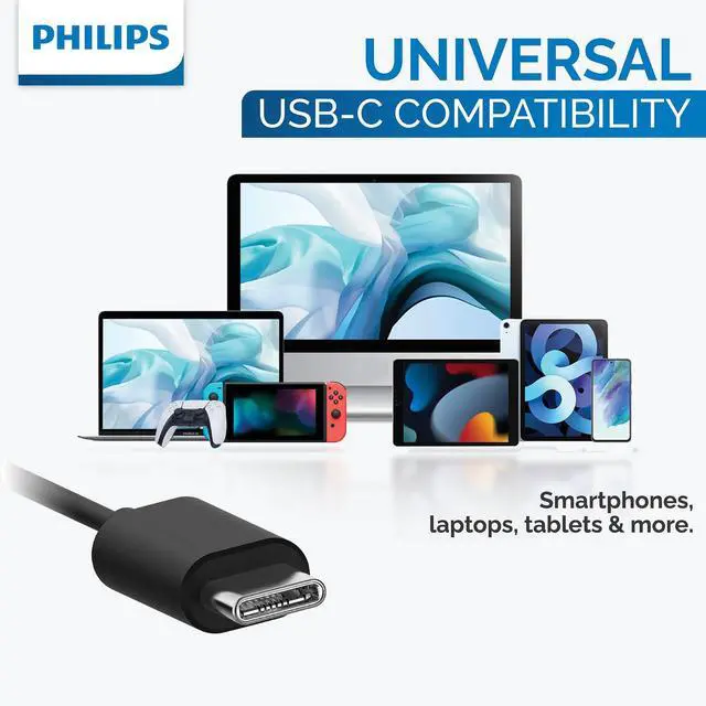Alt view image 5 of 5 - Philips USB C Earbuds Wired with Microphone, in Ear Type C Headphones with mic, Powerful Bass, Lightweight, USB-C Wired Earphones, 3-Button in-line Remote Ear Buds (Black)