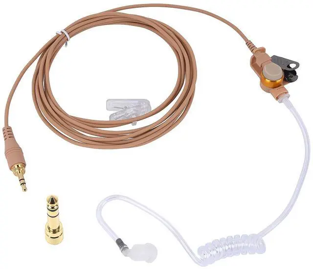 Main image of Pdflie IFB Earpiece 3.5mm in Ears Broadcast Communication Headset Anchor Ear Piece Broadcaster in-Ear Professional Earset for iPhone Android Telex Lecstronics Clear-Com (Skin Color,1/4" Connector)