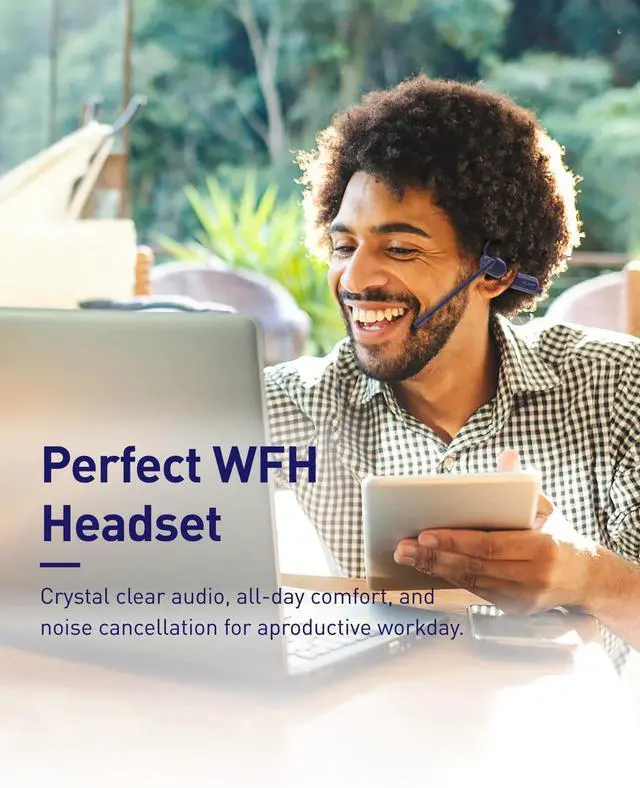 Alt view image 5 of 5 - oleap Pilot P200b Pro Open Ear Noise Cancelling Headset Wireless Bluetooth with Charging Stand, 50dB ENC Call Noise Elimination