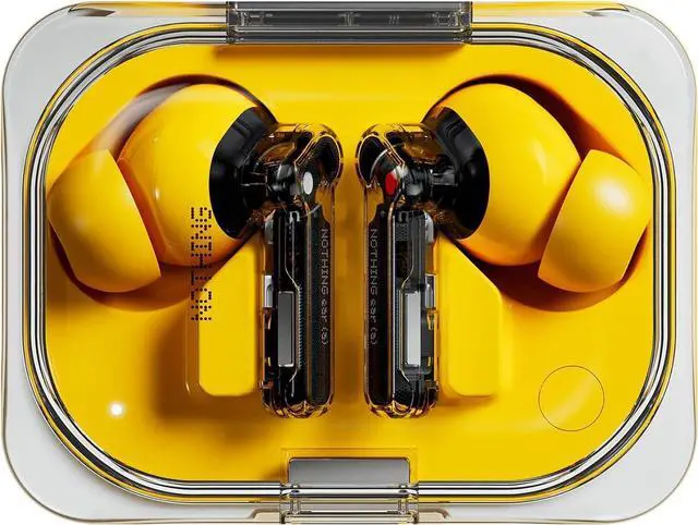 Main image of Nothing Ear (a) 2024 Bluetooth Compatible Andriod/iOS Earbuds ChatGPT Integration, 45dB Hybrid Noise Cancelling Earbuds, Equaliser, Dual Connect, 42.5H Water & dust Resistance IP54 Earbuds (Yellow)
