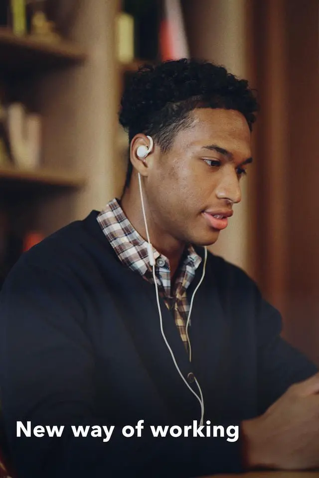 Alt view image 2 of 5 - nwm Wired On-Ear Speakers (Open Ear Earphones) Prevents Sound Leakage with PSZ Technology Including Microphone Designed by NTT Sonority in Japan | Navy Blue