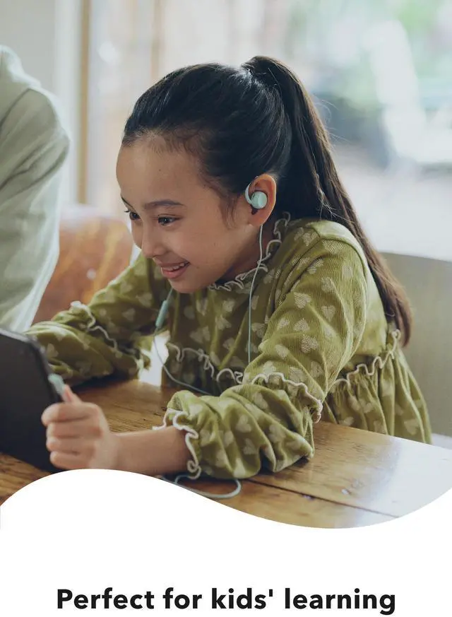 Alt view image 5 of 5 - nwm Wired On-Ear Speakers (Open Ear Earphones) Prevents Sound Leakage with PSZ Technology Including Microphone Designed by NTT Sonority in Japan | Navy Blue