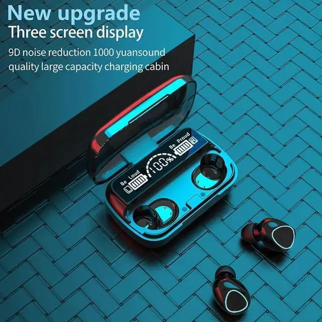 Alt view image 2 of 5 - NIUTA Wireless Earbuds Bluetooth 5.1 Headphones Touch Control with Wireless Charging Case IPX7 Waterproof Stereo Earphones in-Ear Built-in Mic Headset Premium Deep Bass Black