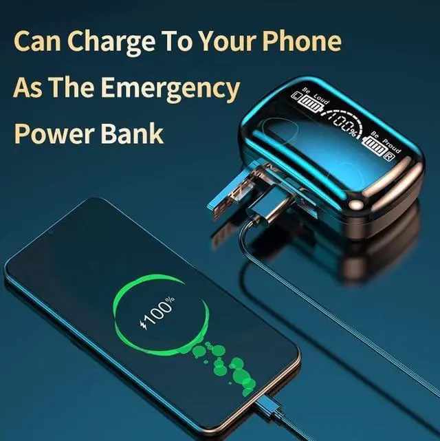 Alt view image 3 of 5 - NIUTA Wireless Earbuds Bluetooth 5.1 Headphones Touch Control with Wireless Charging Case IPX7 Waterproof Stereo Earphones in-Ear Built-in Mic Headset Premium Deep Bass Black