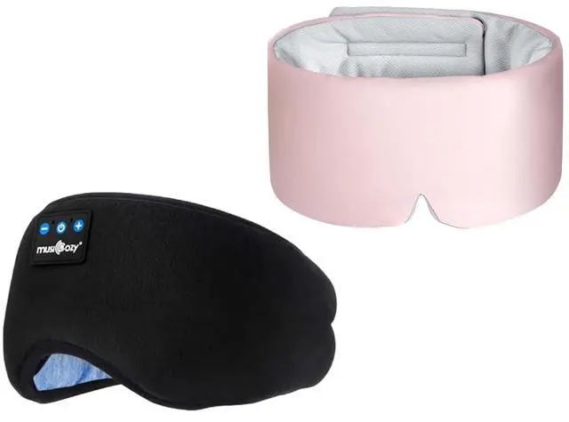 Main image of MUSICOZY Ice Silk Sleep Mask Headphones, Sleep Headphones,Bluetooth 5.4 Sleep Mask Headband Headphones Sleeping Eye Mask,Earbuds Earphones with HD Headphones Stereo Speakers for Men Women