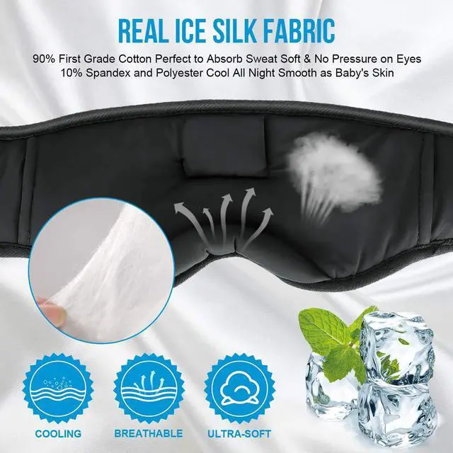 Alt view image 5 of 5 - MUSICOZY Sleep Headphones Bluetooth 5.4 Headband Sleeping Headphones Sleep Mask, Wireless Music Eye Mask Sleep Earbuds for Side Sleeper Men Women Cool Tech Gadget Unique Gift Office Travel, Pack of 2