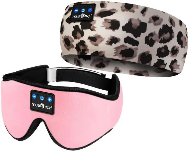 Main image of MUSICOZY Sleep Headphones Bluetooth Sports Headband, Wireless Music Sleeping Headphones Sleep Eye Mask Earbuds for Side Sleepers Workout Running Insomnia Travel Yoga Office, Pack of 2