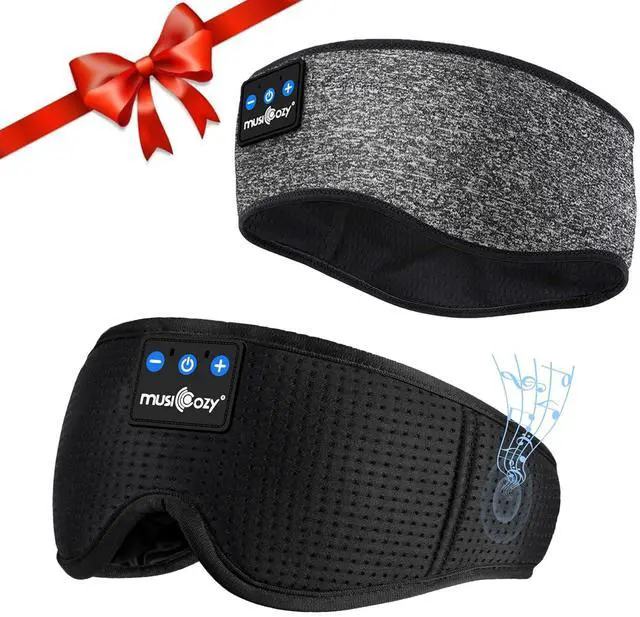 Main image of MUSICOZY Sleep Headphones Bluetooth Headband, Wireless Sleeping Headphones Mask Earbuds Built-in HD Speakers for Side Sleepers Women Men Running Insomnia Travel Yoga Cool Gadgets Unique Gifts, 2 Packs
