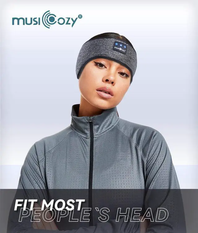 Alt view image 5 of 5 - MUSICOZY Sleep Headphones Bluetooth Headband, Wireless Sleeping Headphones Mask Earbuds Built-in HD Speakers for Side Sleepers Women Men Running Insomnia Travel Yoga Cool Gadgets Unique Gifts, 2 Packs