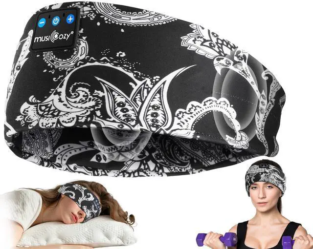 Alt view image 2 of 5 - MUSICOZY Sleep Headphones Bluetooth 5.4 Headband, Sports Wireless Earphones Sweat Resistant Earbuds Sleeping Headphone with Ultra-Thin HD Stereo Speaker for Workout Running Cool Gadgets Unique Gifts