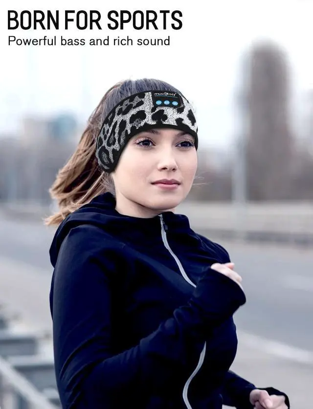 Alt view image 5 of 5 - MUSICOZY Sleep Headphones Bluetooth Headband Sleeping Headphones Sleep Mask, Wireless Sleep Mask Earbuds for Side Sleepers Men Women Nap Air Travel Cool Tech Gadgets Unique Gifts Boys Girls 2 Packs