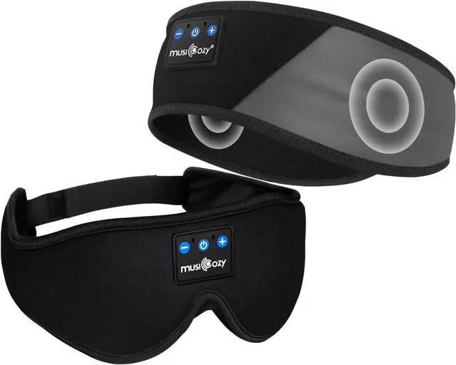 Main image of MUSICOZY Sleep Headphones Bluetooth Headband Sleeping Headphones Sleep Mask, Wireless Sleep Mask Earbuds for Side Sleepers Men Women Travel Cool Tech Gadgets Unique Gifts Boys Girls, Pack of 2