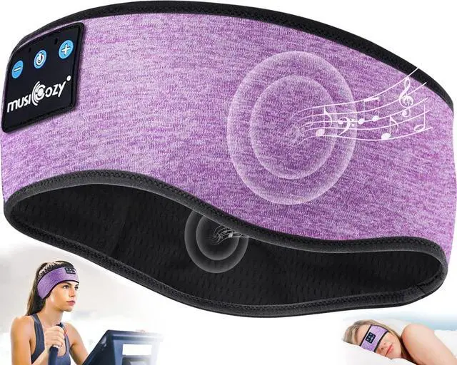 Alt view image 2 of 5 - MUSICOZY Ear Warmers Earmuffs Sleep Headphones Bluetooth Headband Eye Mask Sleeping Earbuds for Winter Side Sleepers Workout Running Insomnia Travel Yoga Office Cool Gadgets Tech Unique Gifts, 2 Pack
