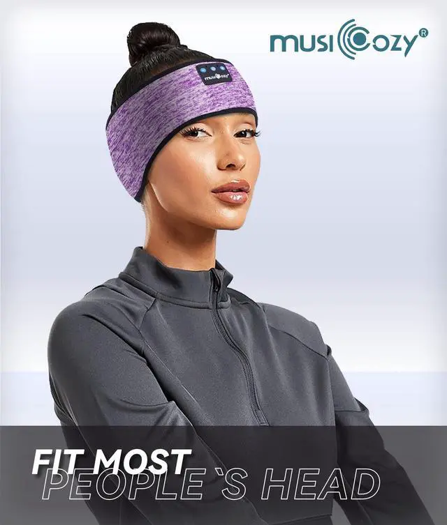 Alt view image 4 of 5 - MUSICOZY Ear Warmers Earmuffs Sleep Headphones Bluetooth Headband Eye Mask Sleeping Earbuds for Winter Side Sleepers Workout Running Insomnia Travel Yoga Office Cool Gadgets Tech Unique Gifts, 2 Pack