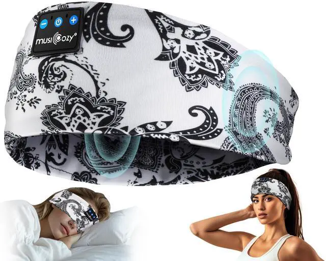 Alt view image 2 of 5 - MUSICOZY Sleep Headphones Bluetooth 5.4 Headband, Sports Wireless Earphones Sweat Resistant Earbuds Sleeping Headphone with Ultra-Thin HD Stereo Speaker for Workout Running Cool Gadgets Unique Gifts
