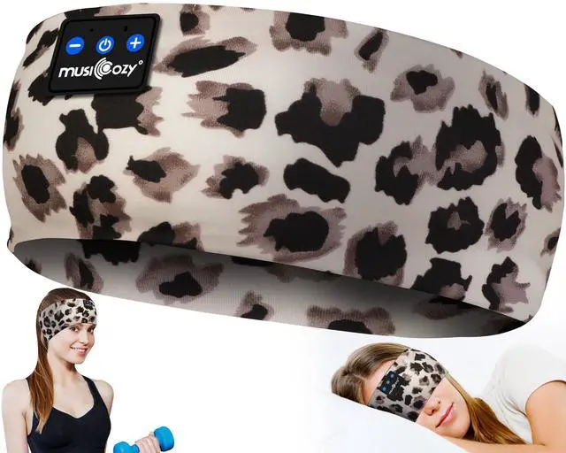 Alt view image 2 of 5 - MUSICOZY Sleep Headphones, Bluetooth 5.2 Headband Headphones Wireless Earbuds Earphones with HD Stereo Speakers for Running Workout Jogging Yoga Gift