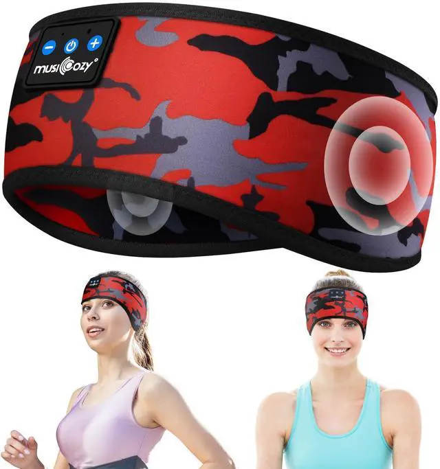 Alt view image 3 of 5 - MUSICOZY Sleep Headphones Bluetooth 5.4 Headband, Sports Wireless Earphones Sweat Resistant Earbuds Sleeping Headphone with Ultra-Thin HD Stereo Speaker for Workout Running Cool Gadgets Unique Gifts