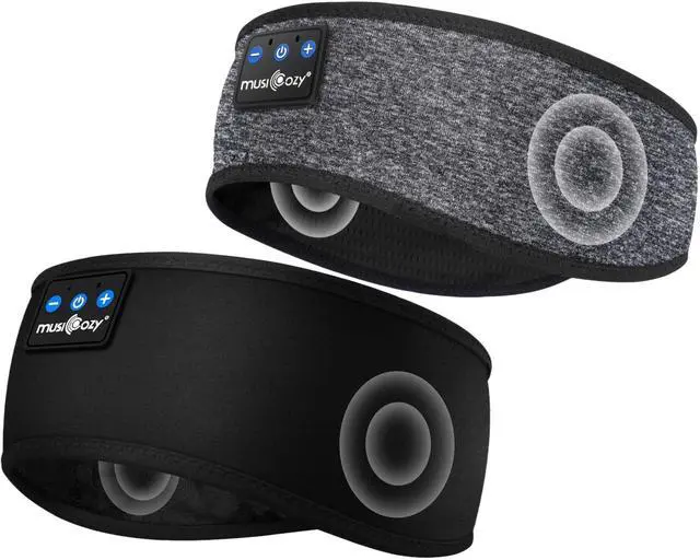 Main image of MUSICOZY Sleep Headphones Bluetooth Headband, Sleep Mask with Bluetooth Sleep Headphones, Sports Sleeping Headphones Sleep Earbuds with Ultra-Thin HD Stereo Speakers for Travel Workout, 2 Packs