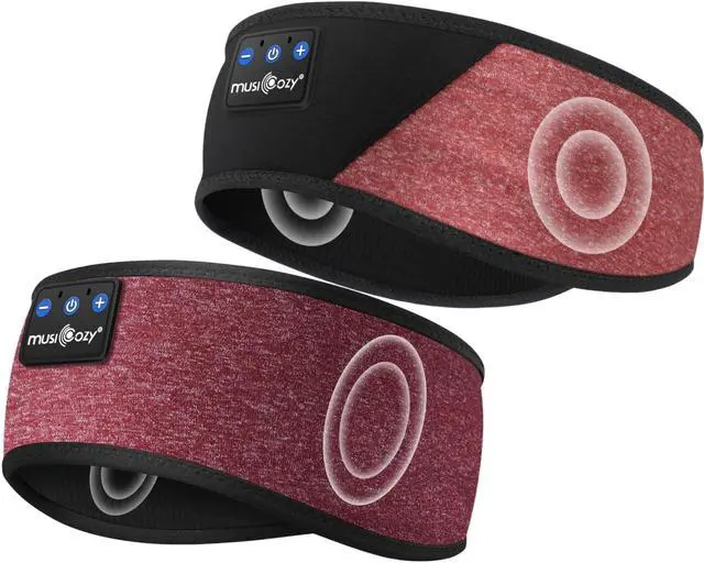 Main image of MUSICOZY Sleep Headphones Bluetooth Headband Wireless Music Headband Headphones, Earbuds IPX6 Waterproof for Side Sleepers Women Men Workout Running Insomnia Travel Yoga Cool Gadgets Unique Gift 2 Pcs