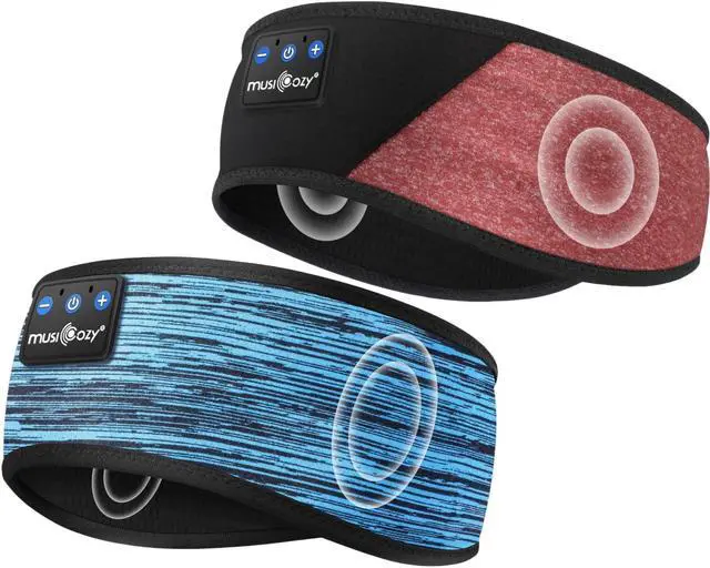 Main image of MUSICOZY Sleep Headphones Bluetooth Headband, Sleep Mask With Bluetooth Sleep Headphones, Sports Sleeping Headphones Sleep Earbuds with Ultra-Thin HD Stereo Speakers for Travel Workout, 2 Packs