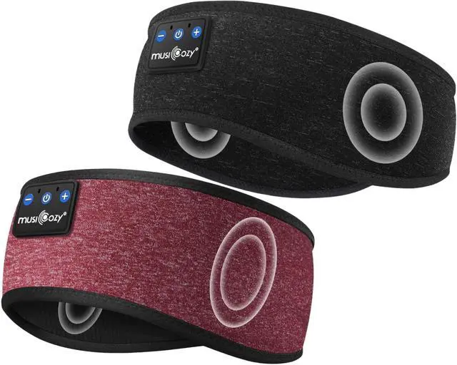Main image of MUSICOZY Sleep Headphones Bluetooth Headband Wireless Music Headband Headphones, Earbuds IPX6 Waterproof for Side Sleepers Women Men Workout Running Insomnia Travel Yoga Cool Gadgets Unique Gift 2 Pcs