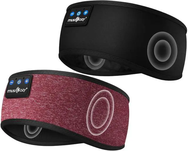 Main image of MUSICOZY Sleep Headphones Bluetooth Headband Wireless Music Headband Headphones, Earbuds IPX6 Waterproof for Side Sleepers Women Men Workout Running Insomnia Travel Yoga Cool Gadgets Unique Gift 2 Pcs