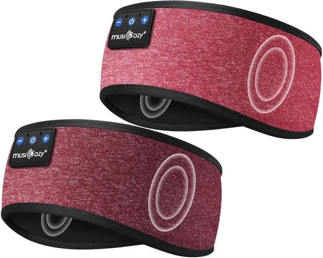 Main image of MUSICOZY Sleep Headphones Bluetooth Headband Wireless Music Headband Headphones, Earbuds IPX6 Waterproof for Side Sleepers Women Men Workout Running Insomnia Travel Yoga Cool Gadgets Unique Gift 2 Pcs