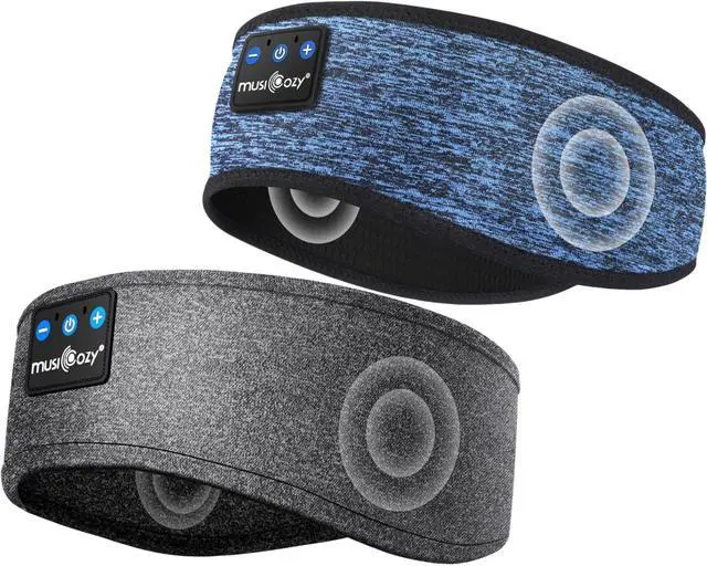 Main image of MUSICOZY Sleep Headphones Bluetooth Headband, Wireless Music Sleeping Headphones Sleep Mask Earbuds for Side Sleepers Workout Running Travel Yoga Cool Gadgets Tech Unique Gift, Pack of 2