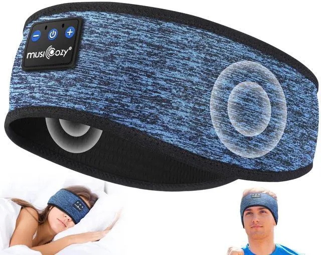 Alt view image 3 of 5 - MUSICOZY Sleep Headphones Bluetooth Headband, Wireless Music Sleeping Headphones Sleep Mask Earbuds for Side Sleepers Workout Running Travel Yoga Cool Gadgets Tech Unique Gift, Pack of 2