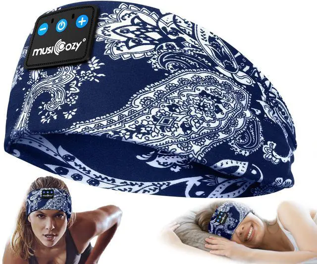 Alt view image 2 of 4 - MUSICOZY Sleep Headphones Bluetooth 5.4 Headband, Sports Wireless Earphones Sweat Resistant Earbuds Sleeping Headphone with Ultra-Thin HD Stereo Speaker for Workout Running Cool Gadgets Unique Gifts