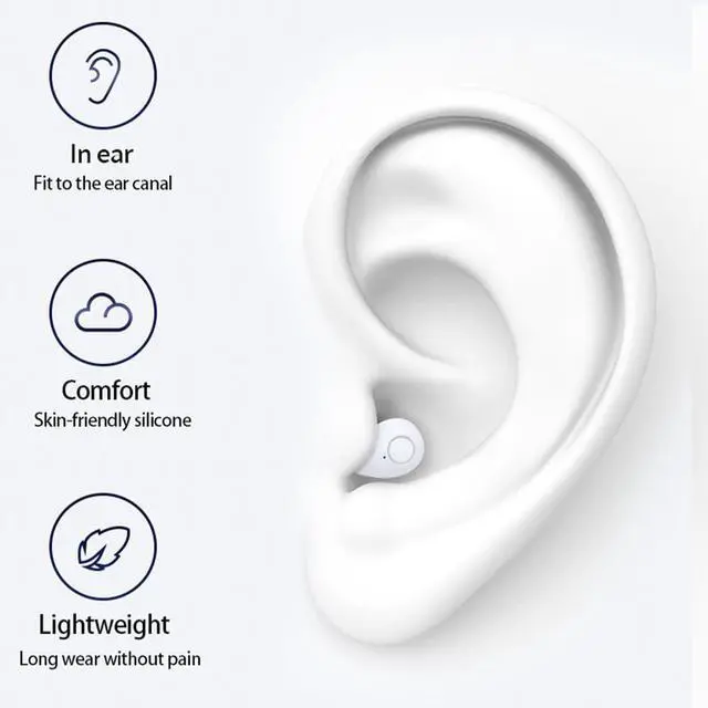 Alt view image 5 of 5 - MSHUKCOE Small Invisible Sleep Earbuds Smallest Wireless Bluetooth Low Profile Micro Tiny Discreet Mini Headsetwith Micfor Small Ear Canals Invisible Ear BudsDiscreet Headphones Spy Earpiece