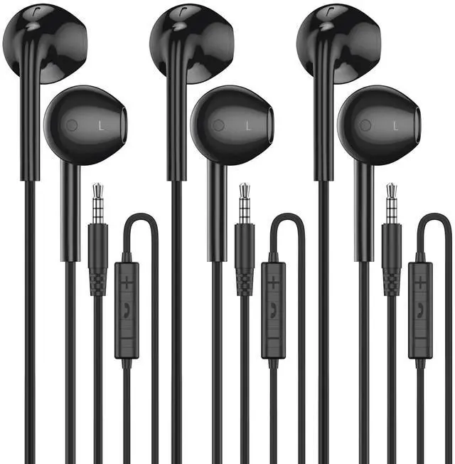 Main image of MOSWAG Wired Earbuds with Microphone, 3.5mm Jack in Ear Headphones with Microphone Suitable for Smartphones, Computers, Laptops, IPads, MP3 Players, Etc