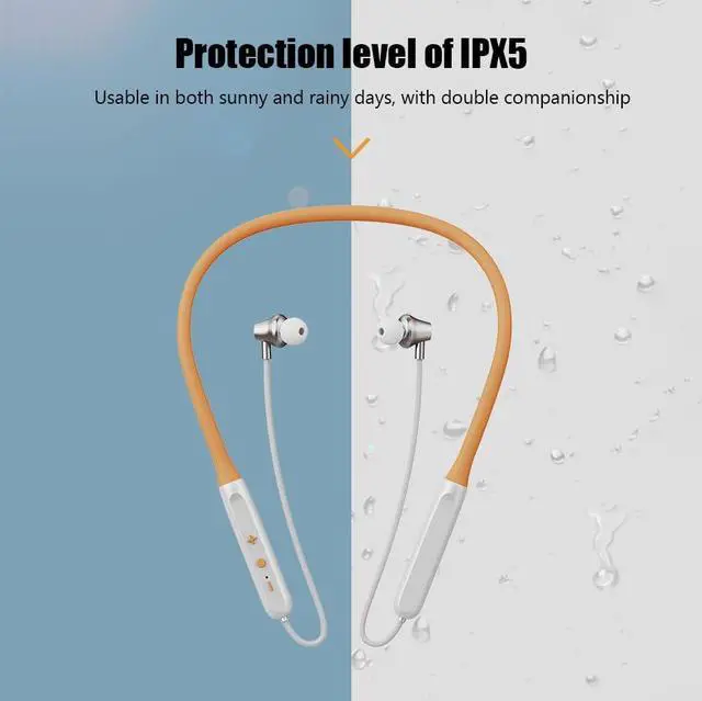 Alt view image 4 of 5 - Mosonnytee Bluetooth Neckband Headphones Wireless Neckband Noise Cancelling Earbuds 8 Hours Long Battery Life IPX5 Waterproof Running Sports Workout Headphone for iPhone and Android