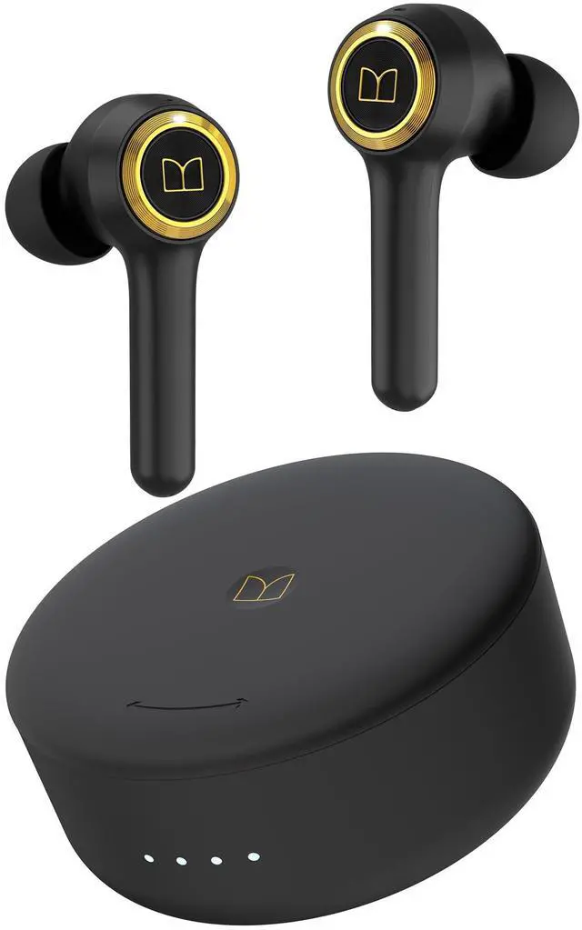 Main image of Monster Clarity 102 Plus Wireless Earbuds, Bluetooth Headphones with HiFi Stereo, 4 ENC Mic for Crystal Clear Call, 30H Playtime, Type-C Charging, IPX6 Waterproof in-Ear Ear Buds for Sports (Gold)