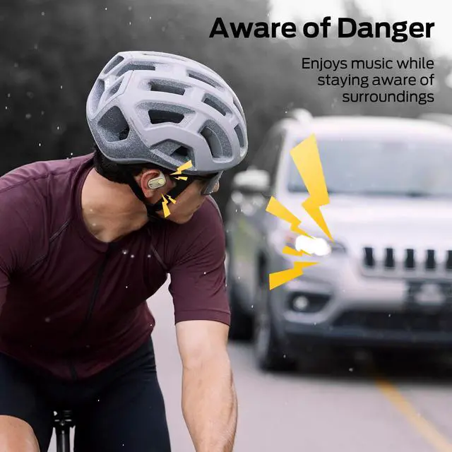 Alt view image 4 of 5 - Monster Open Ear AC312 Headphones, Bluetooth 5.4, Wireless Earbuds with ENC Noise-Cancelling Mic, Immersive Stereo Sound by 16mm Large Drivers, Clear Calls, 32H Playtime, Sport Earbuds for Gym