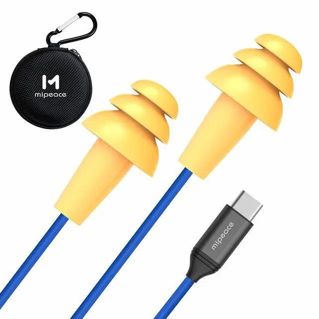 Main image of MIPEACE Ear Plug Headphones for Work, Work Earbuds USB Type C Headphones Earphones for Industrial Safety Construction(Without Mic & Control)