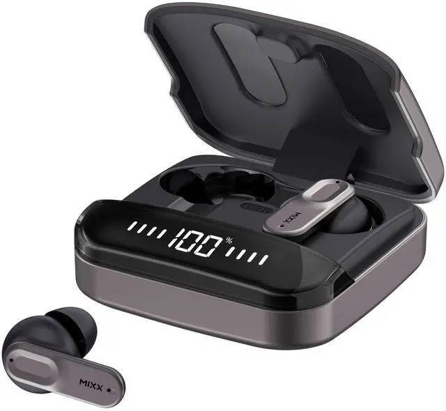 Main image of MIXX StreamBuds Ultra Mini True Wireless Earbuds with Zinc Alloy Case, 24H Battery, Touch Controls, Custom EQ via App, Quick Charge, Bluetooth 5.3 (Black)