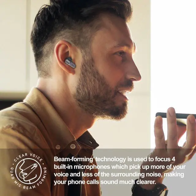 Alt view image 5 of 5 - MIXX StreamBuds Ultra Mini True Wireless Earbuds with Zinc Alloy Case, 24H Battery, Touch Controls, Custom EQ via App, Quick Charge, Bluetooth 5.3 (Black)