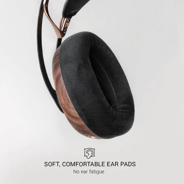 Alt view image 5 of 5 - MEZE AUDIO 109 PRO | Wired Over-The-Ear Walnut Wood Audiophile Open-Back Headphones | 50mm Dynamic Drivers | Low Impedance 40 Ohms | Cables and Carrying Pouch Included | 2-Year Warranty
