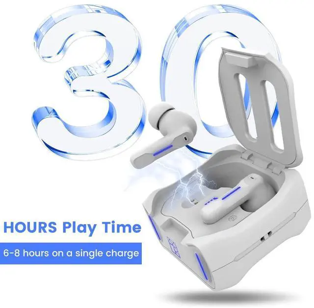 Alt view image 2 of 5 - Middle Rabbit SW4 USB Wireless Earbuds for PC and Laptop: Bluetooth Headphones with 2.4GHz Dongle for Work, Wireless Headset for Work, with Microphone, Earphones with Mic for Computer Desktop(White)