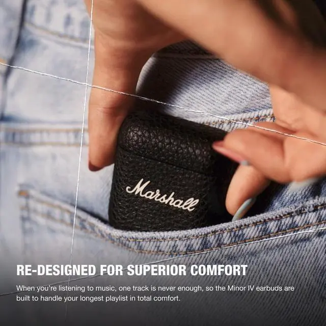 Alt view image 4 of 5 - Marshall Minor IV True Wireless Headphone, Black