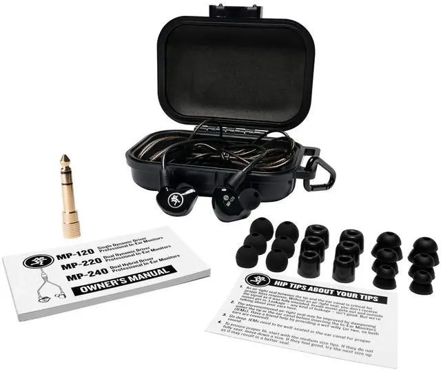 Alt view image 4 of 5 - Mackie MP-220 BTA Dual Dynamic Driver Professional In-Ear Monitors with Bluetooth Adapter